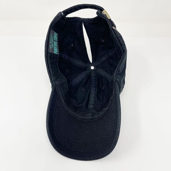Original Kbethos Ponytail Caps Black Backstrap Adjustable One Size Hat - Picture 7 of 8